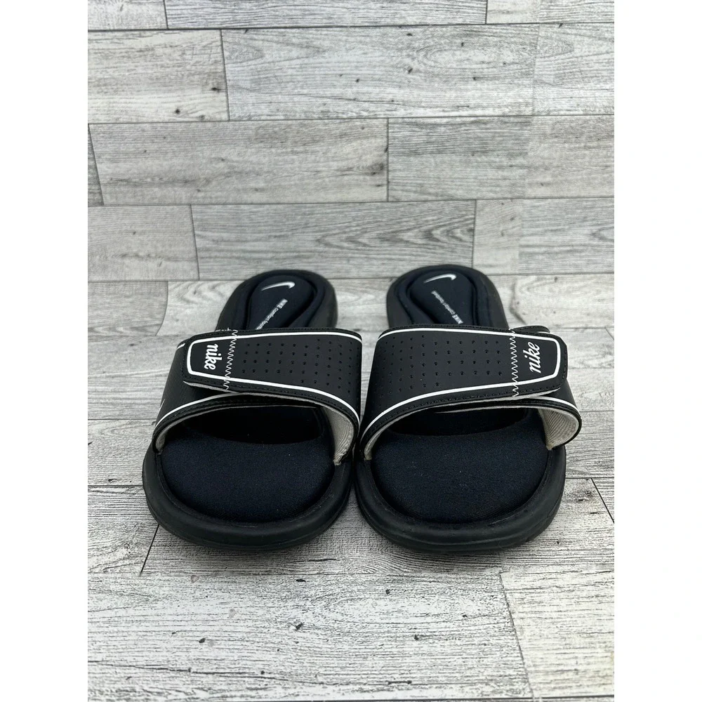 Nike Ultra Comfort 3 Women‎ Slide Sandals Black White AR4343-011 Size 8
